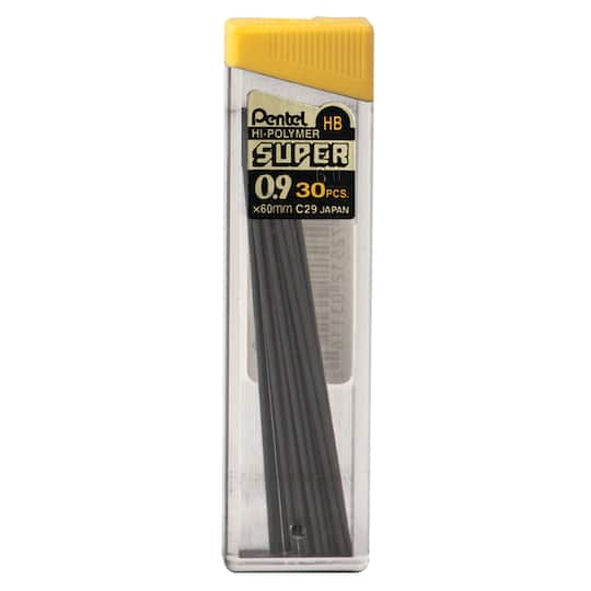 Pentel® 0.9mm Super Hi-Polymer HB Leads, 30ct.
